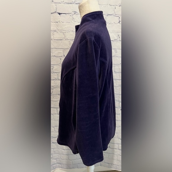 Chico's Zenergy Velour Embellished Jacket Zip front Collared Size 2/M - Picture 5 of 10